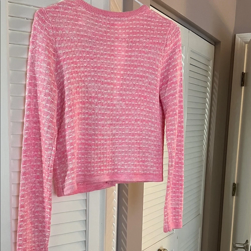 Lilly Pulitzer Pink and White Cardigan - Picture 4 of 4